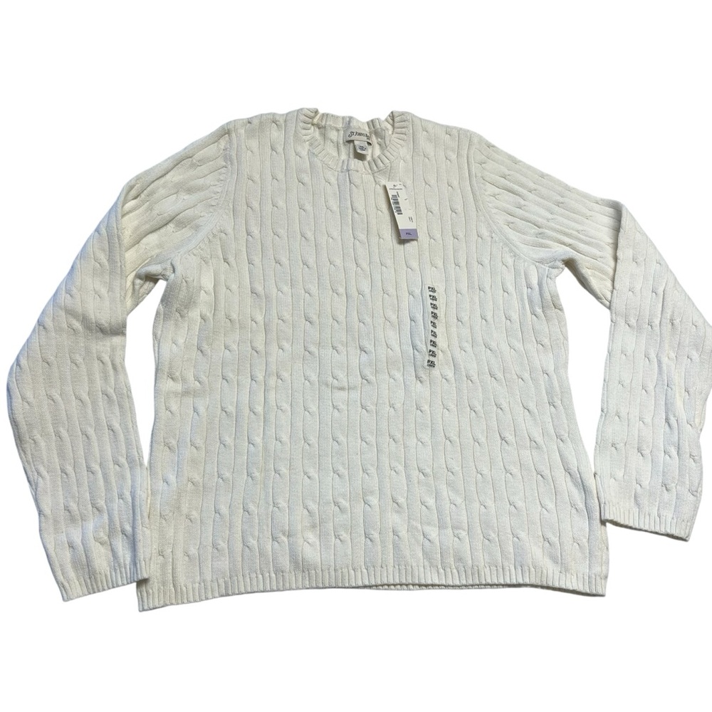 St Johns Bay NWT - Womens Cable Crew Sweater Sz PXL